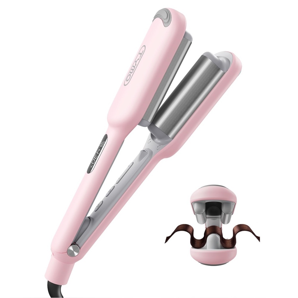 NEW TYMO ROVY Hair Waver Curling Iron 1.25 Barrel Ionic Hair Curler Dual Voltage